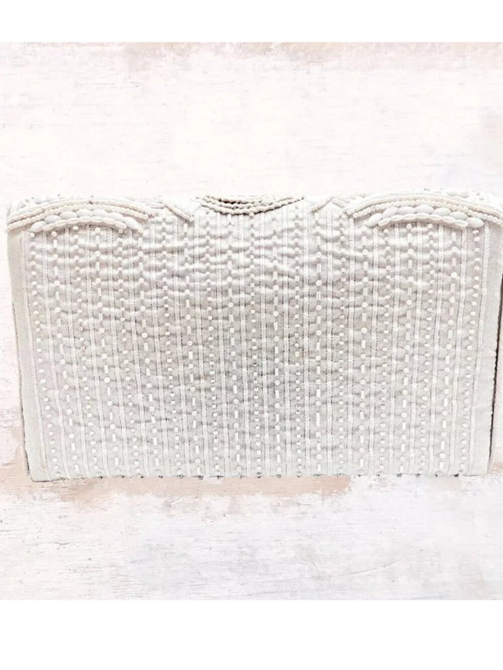 White Bridal Pearl Beaded Bag Clutch Crossbody Handbag Wedding Bride Gift - Picture 5 of 8